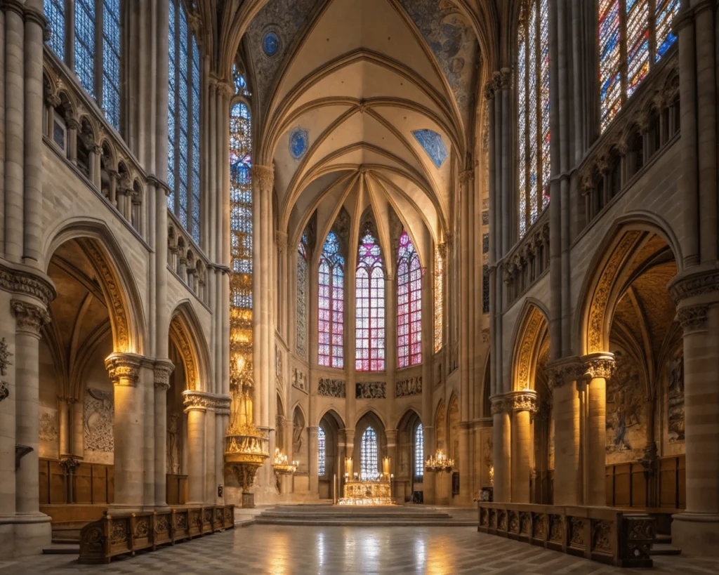 Catedral de Notre Dame de Luxemburgo, Joya de Europa, con vidrieras y detalles góticos.