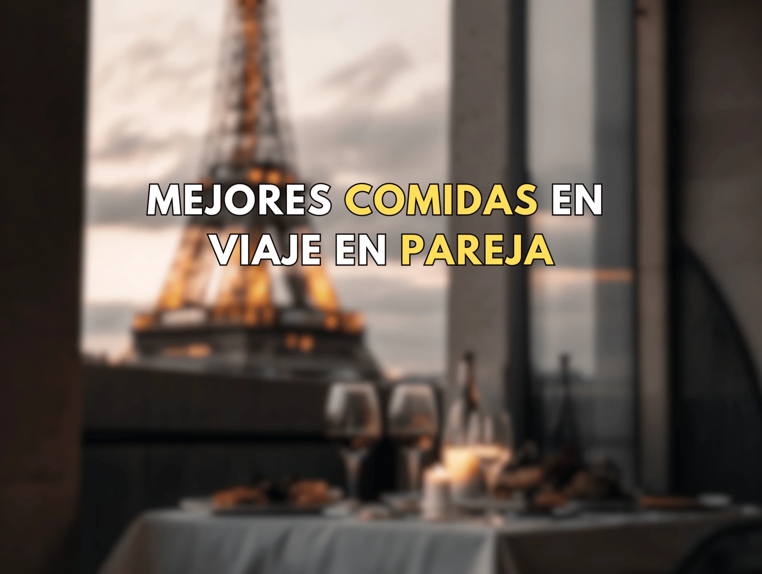 Cena romántica a la luz de las velas con vista a la Torre Eiffel! Mejores Comidas en viaje en pareja!